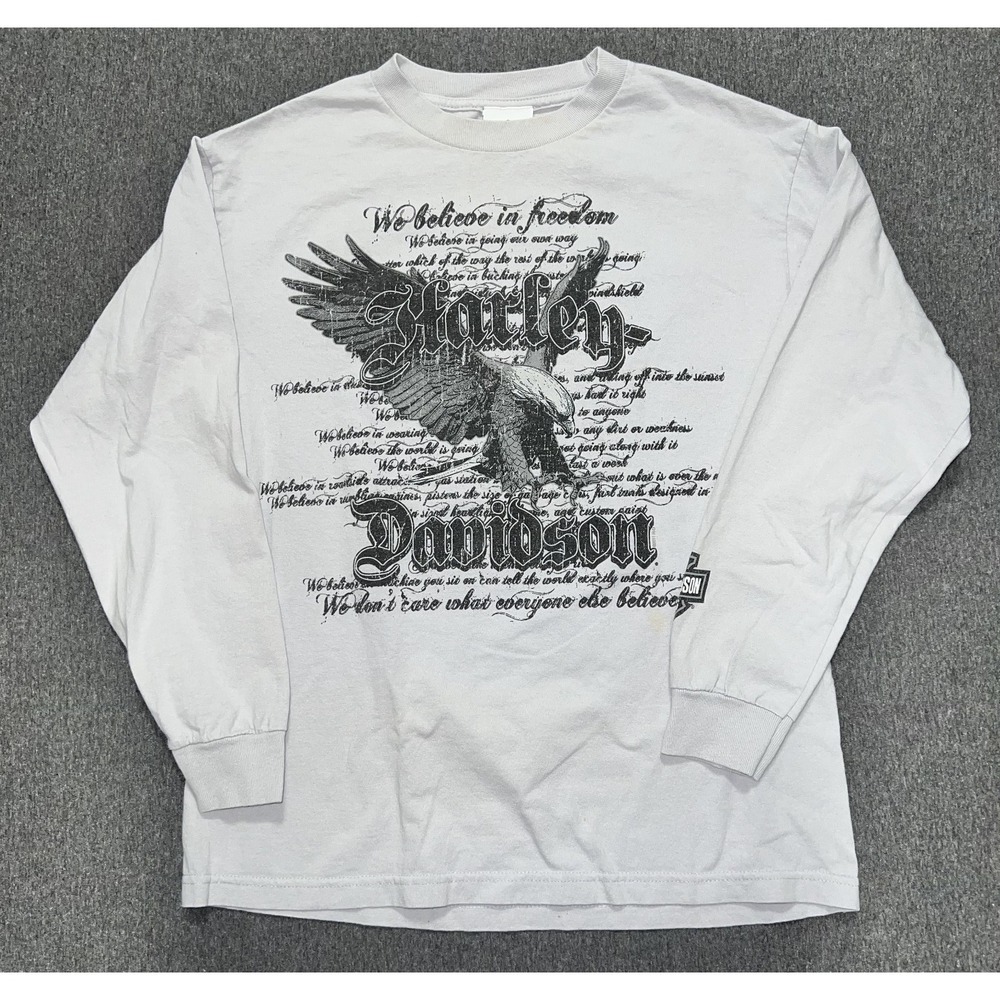 Harley Davidson Long Sleeve Shirt Size M Chunky River